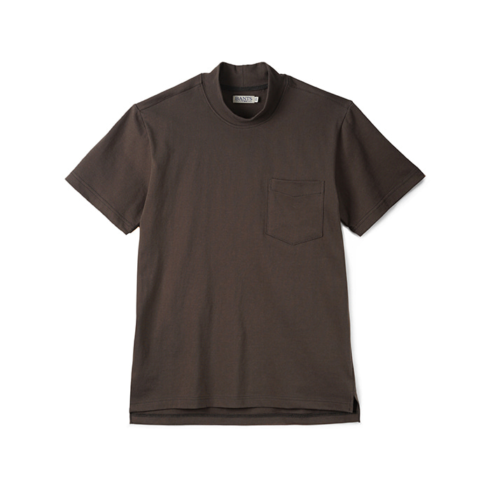 GTB Cotton Mock Neck T Shirt Half - Olive