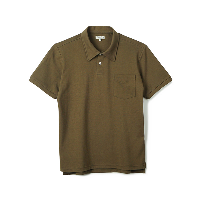 GTB Cotton Pique Polo Shirt Half - Olive