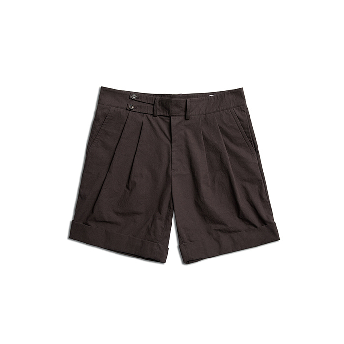 Safari Two Tuck Shorts - Brown