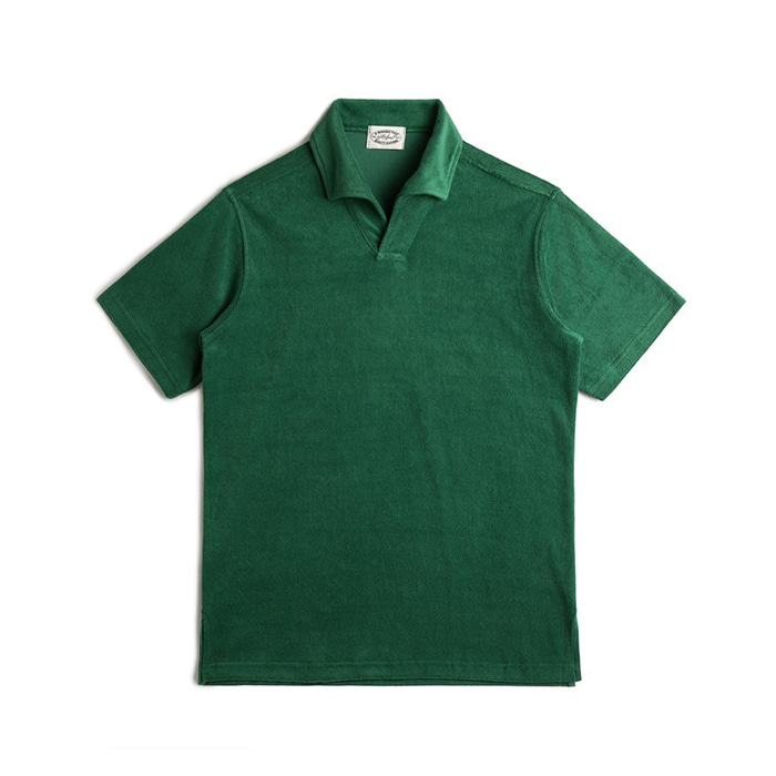 Terry Cotton Polo Shirts - Green