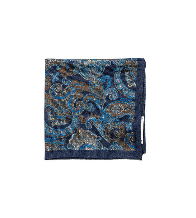 Squares04 - Navy Paisley &amp; Flower