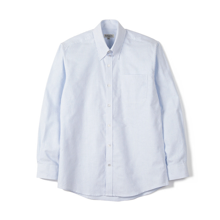 BTS Stripe Oxford Tab Collar Shirt - Sky Blue