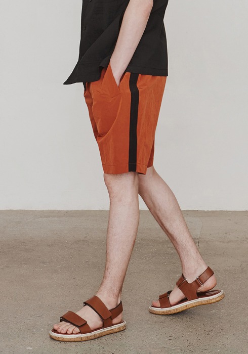 Nylonical Shorts (Orange&amp;Black)