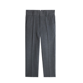 Comfort Fit Stretch Cropped Pants - Gray