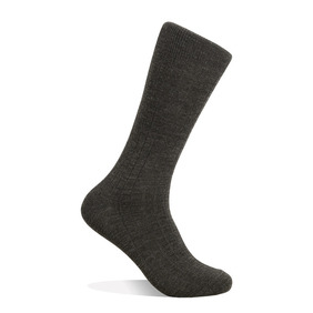 Wool Rib Socks - Khaki