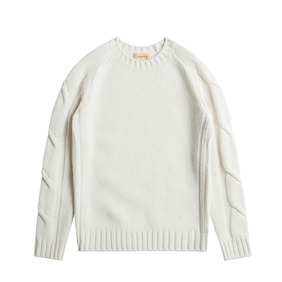 Merino Wool Raglan Sleeve Sweater - Ivory