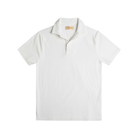Terry Cotton Open Collar Polo Shirts - Ivory