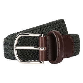 Elasticated Woven Belt - Khaki
