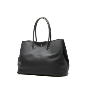 Cow Leather Tote Bag - Black