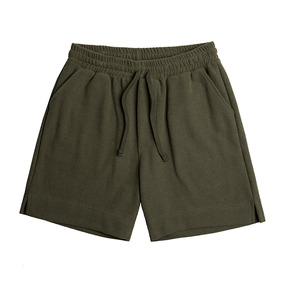 Pique Cotton Shorts - Khaki