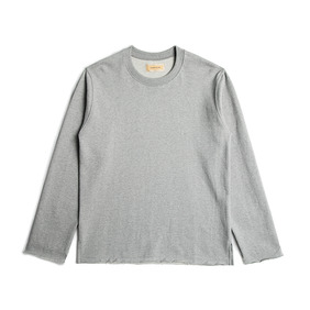 Oversized Raw Edge Sweatshirts - Melange