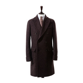 Lovat Tweed Polo Coat - Brown