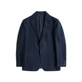 Wool Jersey Single Jacket - Blue