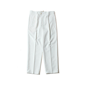 Corduroy One Tuck Pants - White