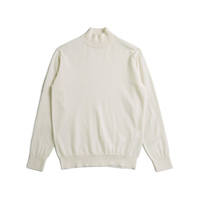 Extrafine Merino Wool Mockneck Sweater - Ivory