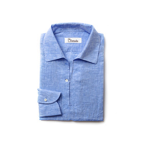 Pullover Linen Shirts - Blue
