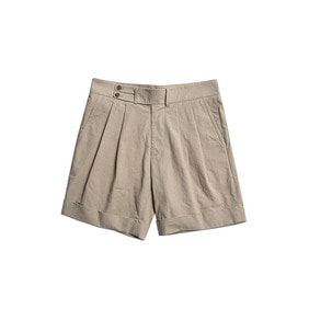 Safari Two Tuck Shorts - Beige