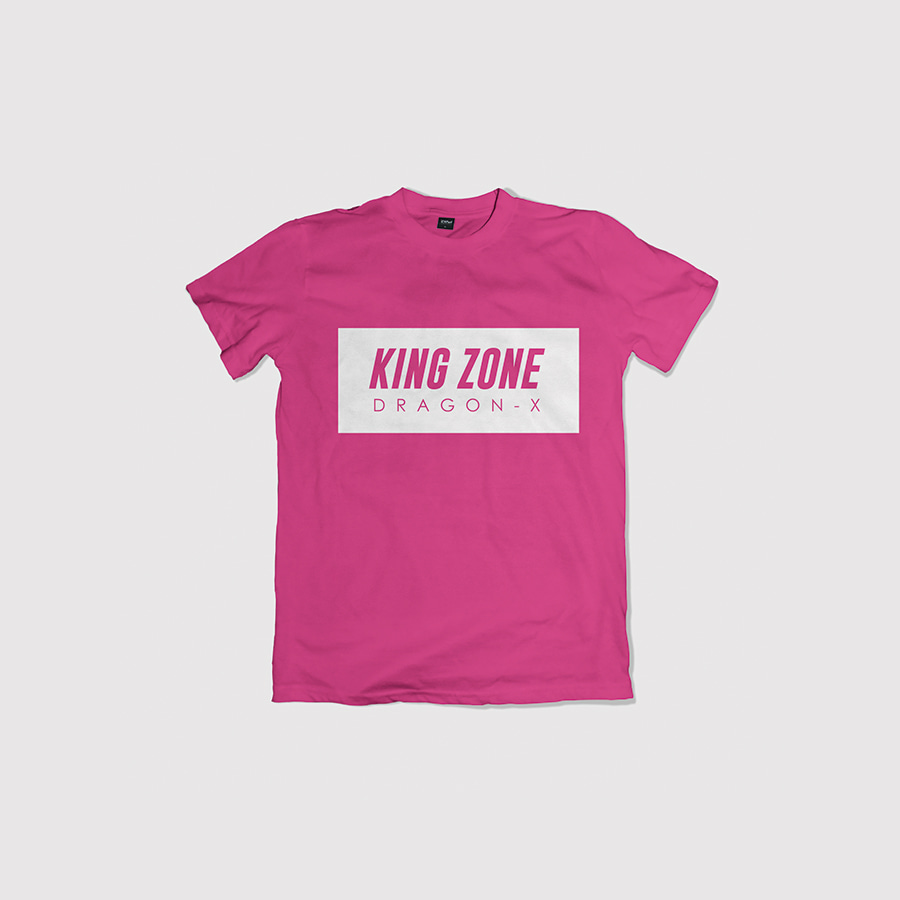 킹존 드래곤X 반팔티셔츠(핑크)