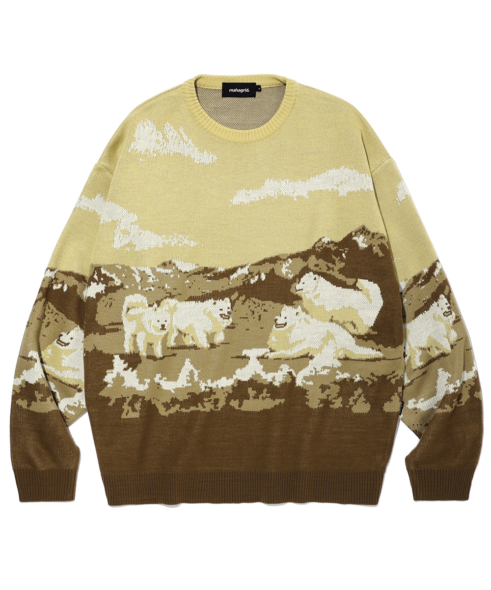 SAMOYED KNIT SWEATER[BEIGE]