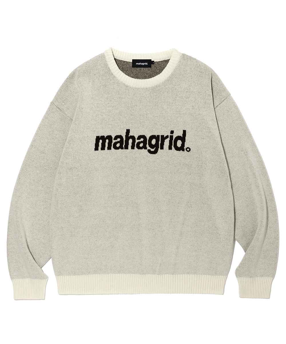 BASIC LOGO KNIT SWEATER[IVORY]