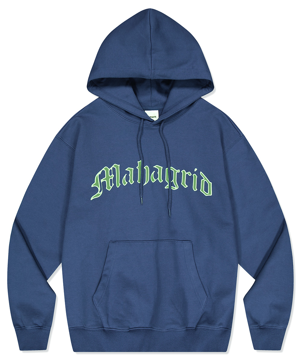 GOTHIC LOGO HOODIE[NAVY]