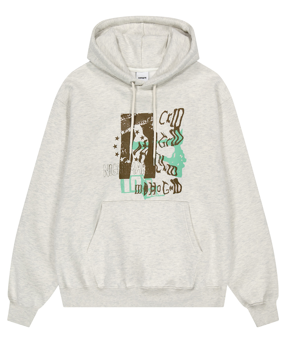 【mahagrid】23FW★ NIGHTMARE HOODIE NIGHTMARE HOODIE[OATMEAL] - MAHAGRID