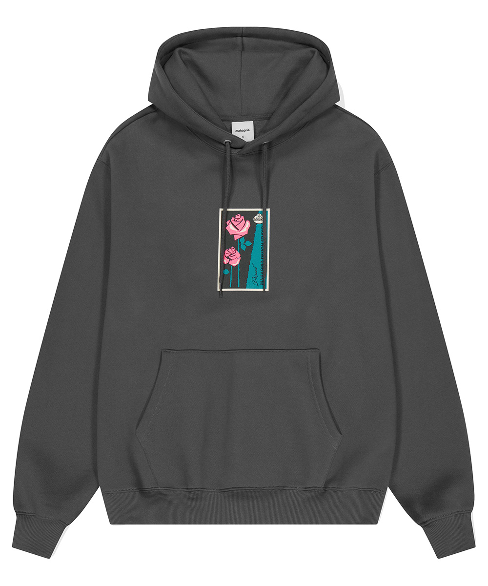 TWO ROSE HOODIE[CHARCOAL]