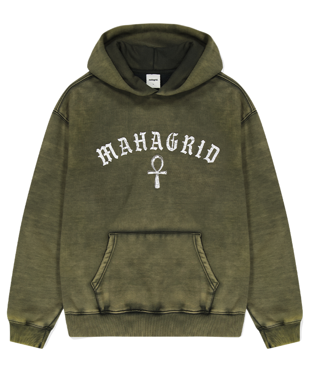 ANKH SUN FADED HOODIE[GREEN]