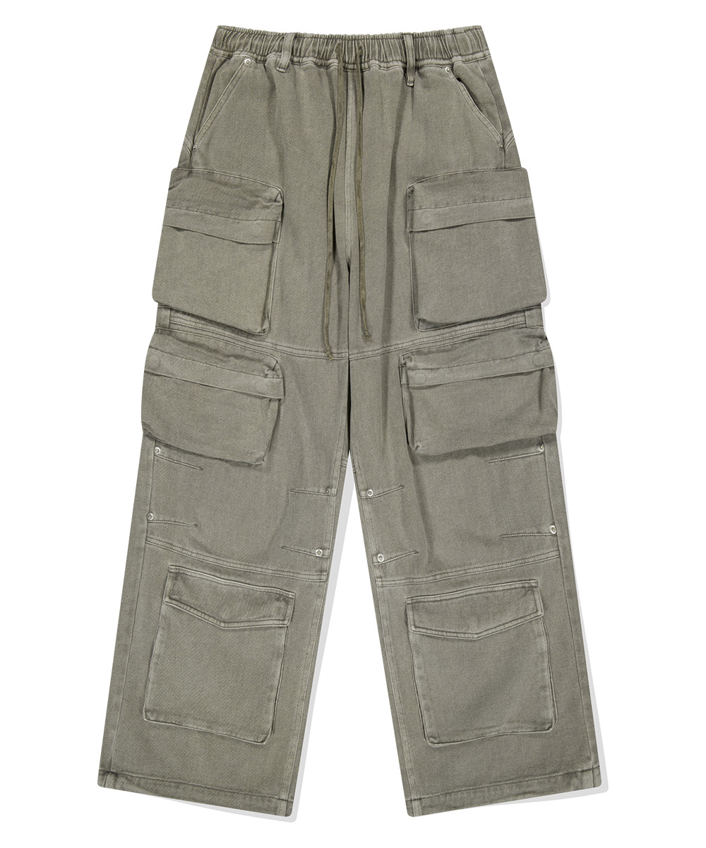 OVERDYED UTILITY PANT[KHAKI]