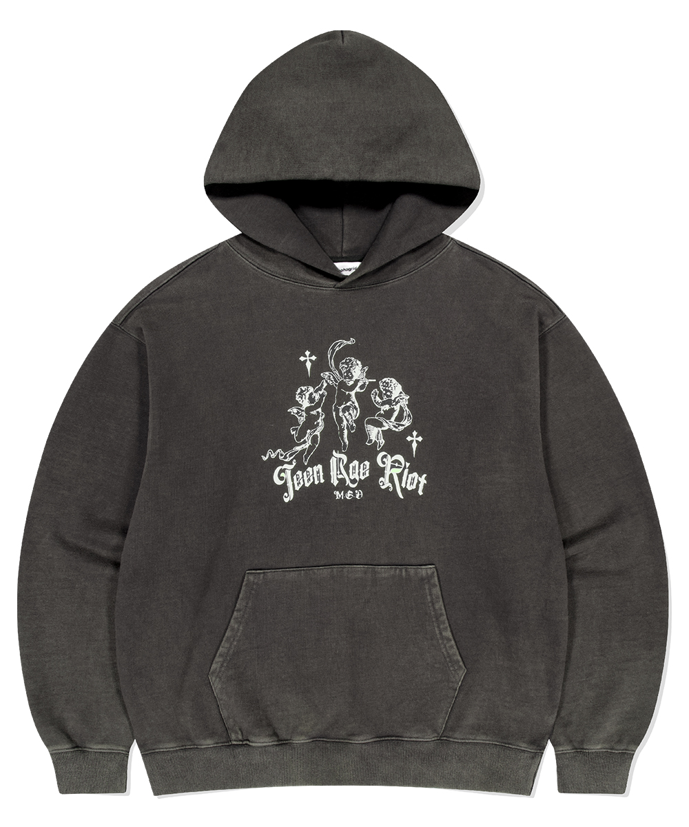 WASHED ANGEL HOODIE[BLACK]