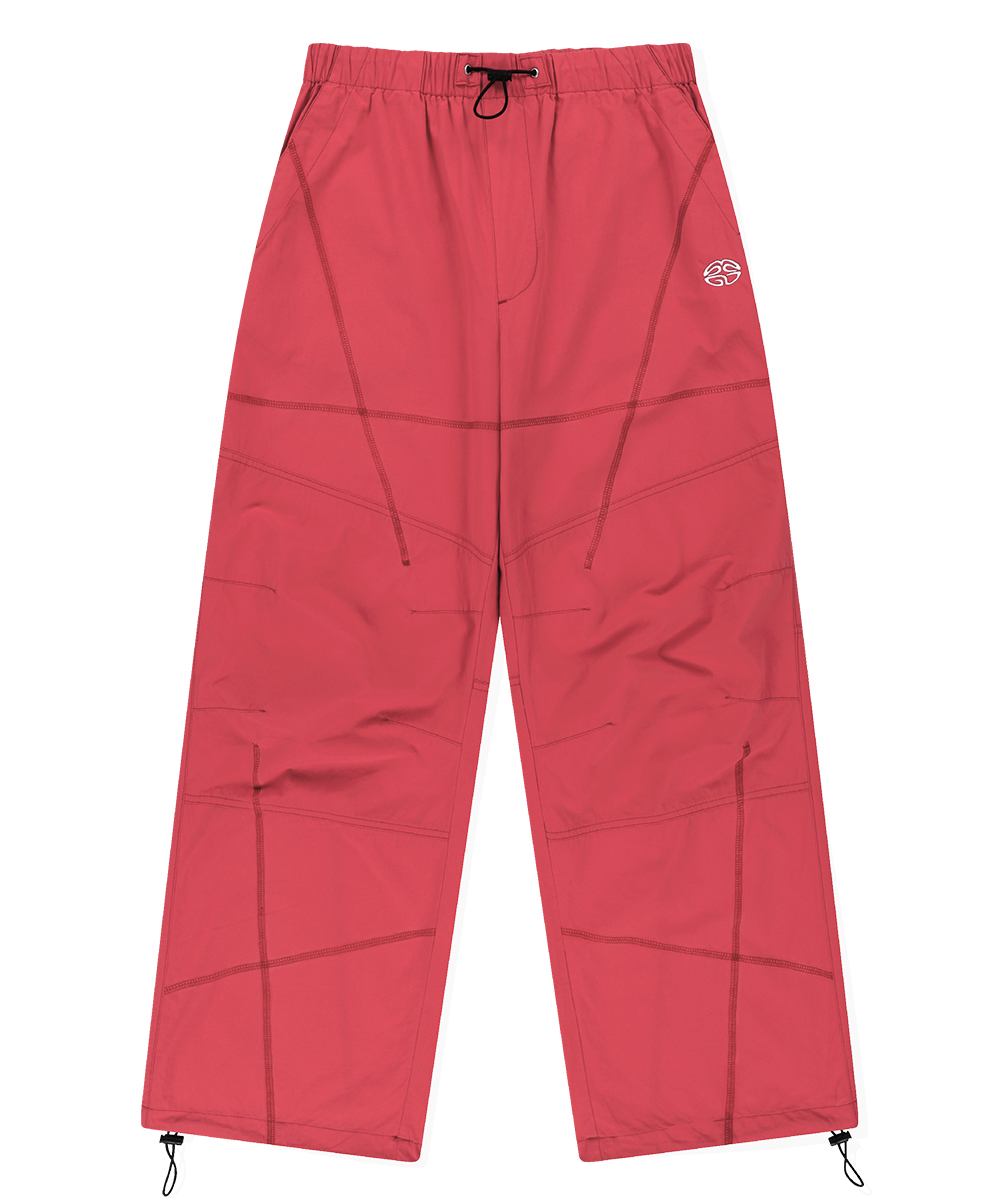 COVER STITCH PARACHUTE PANT[RED]