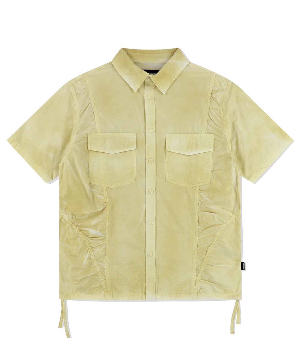 SPRAY DYED HALF SHIRT[BEIGE] - MAHAGRID