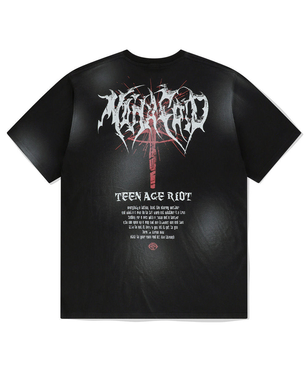 TEEN AGE RIOT WASHED TEE[BLACK]
