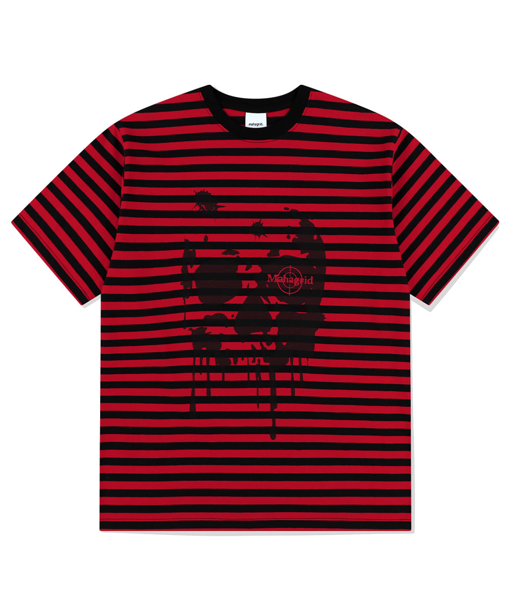 DEAD POINT STRIPED TEE[RED]