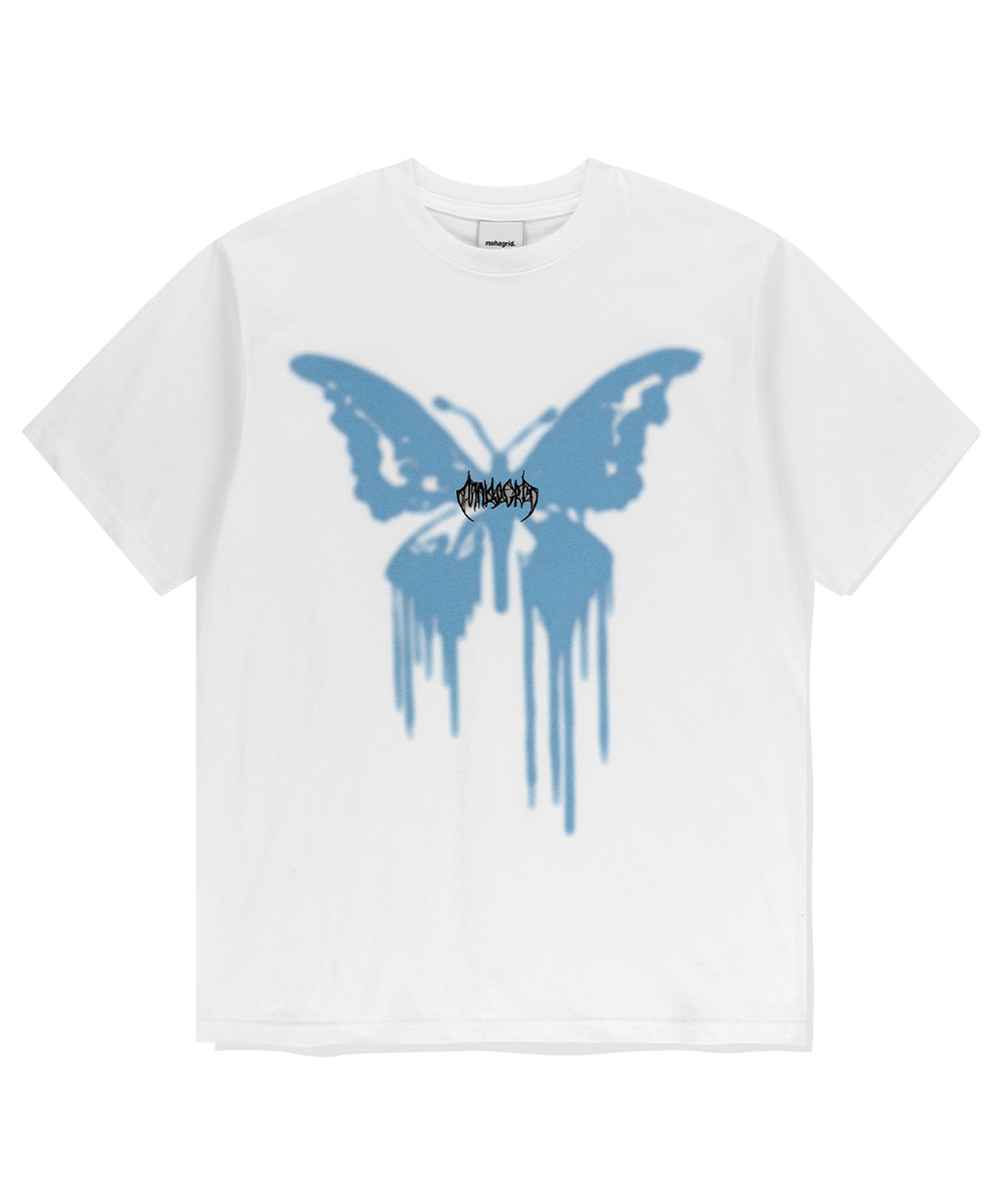 [M,L size Shipping Begin 5/27]BUTTERFLY GOTH TEE[WHITE]