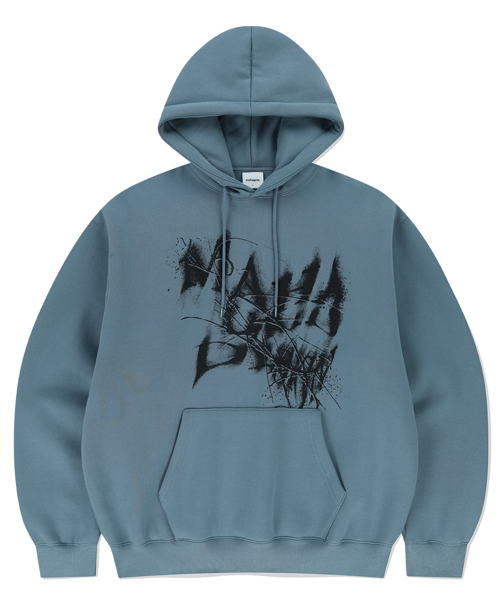 さらに100円引き◆MAHAGRID◆INK BLEED HOODIE INK DISTORTION HOODIE [BLUE] - MAHAGRID