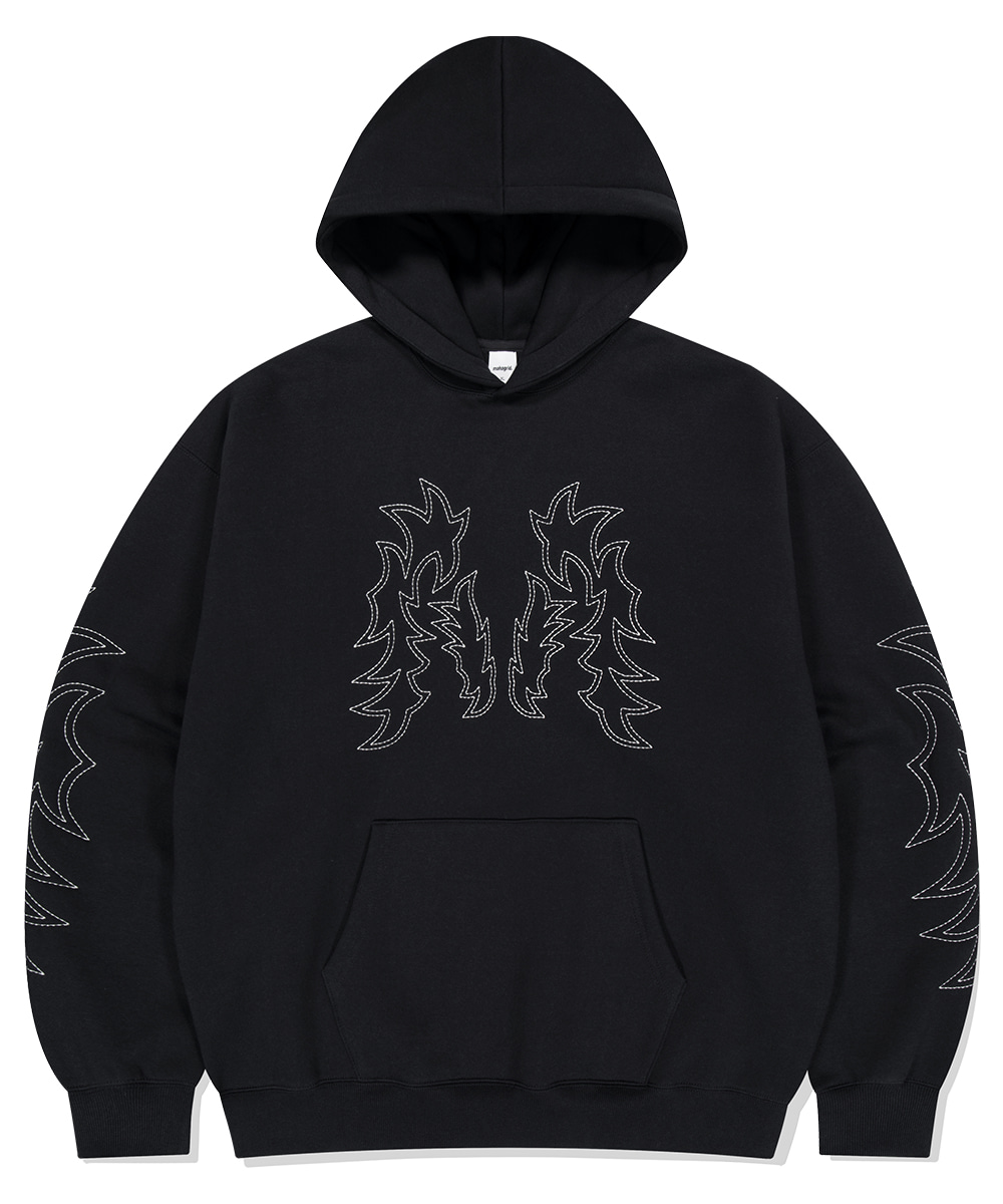 【mahagrid】24FW★ WESTERN STITCH HOODIE WESTERN STITCH HOODIE [BLACK] - MAHAGRID