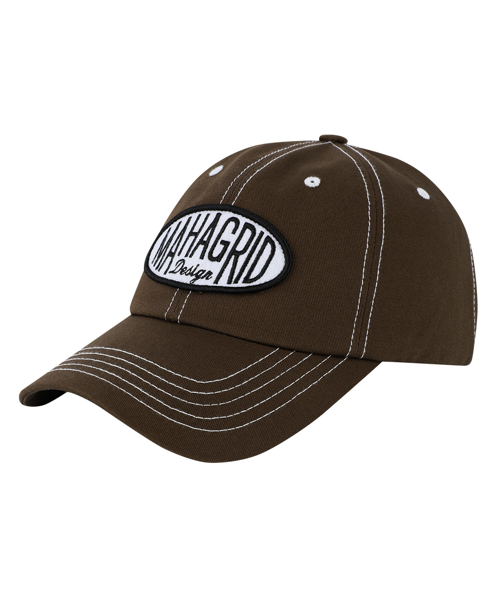 【mahagrid】24FW★ OVAL LOGO CAP OVAL LOGO CAP [BROWN] - MAHAGRID