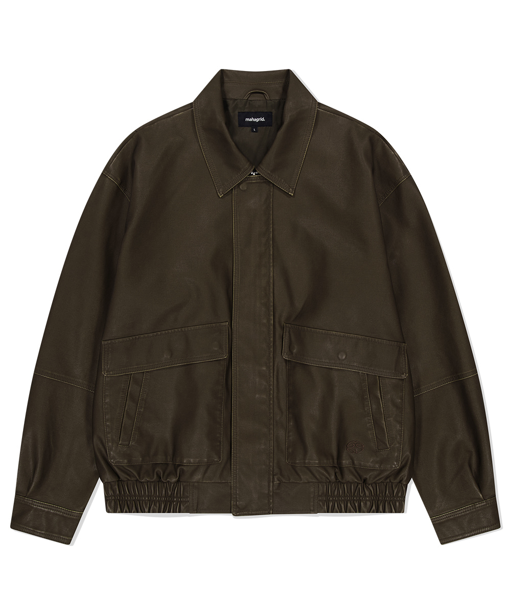 【mahagrid】24SS★ OVERDYED BIKER JACKET OVERDYED BIKER JACKET - mahagrid | 60% - Asian Fashion