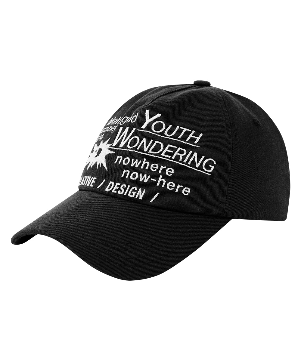 【mahagrid】24FW★ GOTHIC TYPO CAP GOTHIC TYPO CAP [BLACK] - MAHAGRID