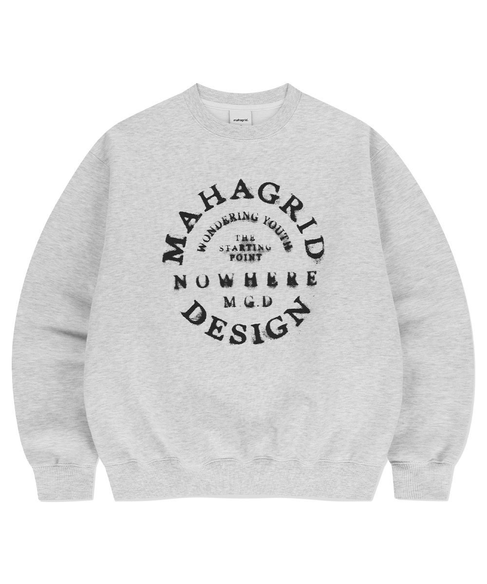 【mahagrid】24FW★ CIRCLE GRUNGE SWEATSHIRT CIRCLE GRUNGE SWEATSHIRT [BLACK] - MAHAGRID