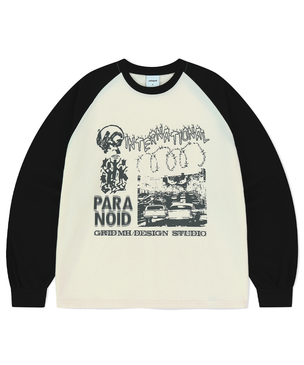 INTERNATIONAL RAGLAN LS TEE[CREAM] - MAHAGRID