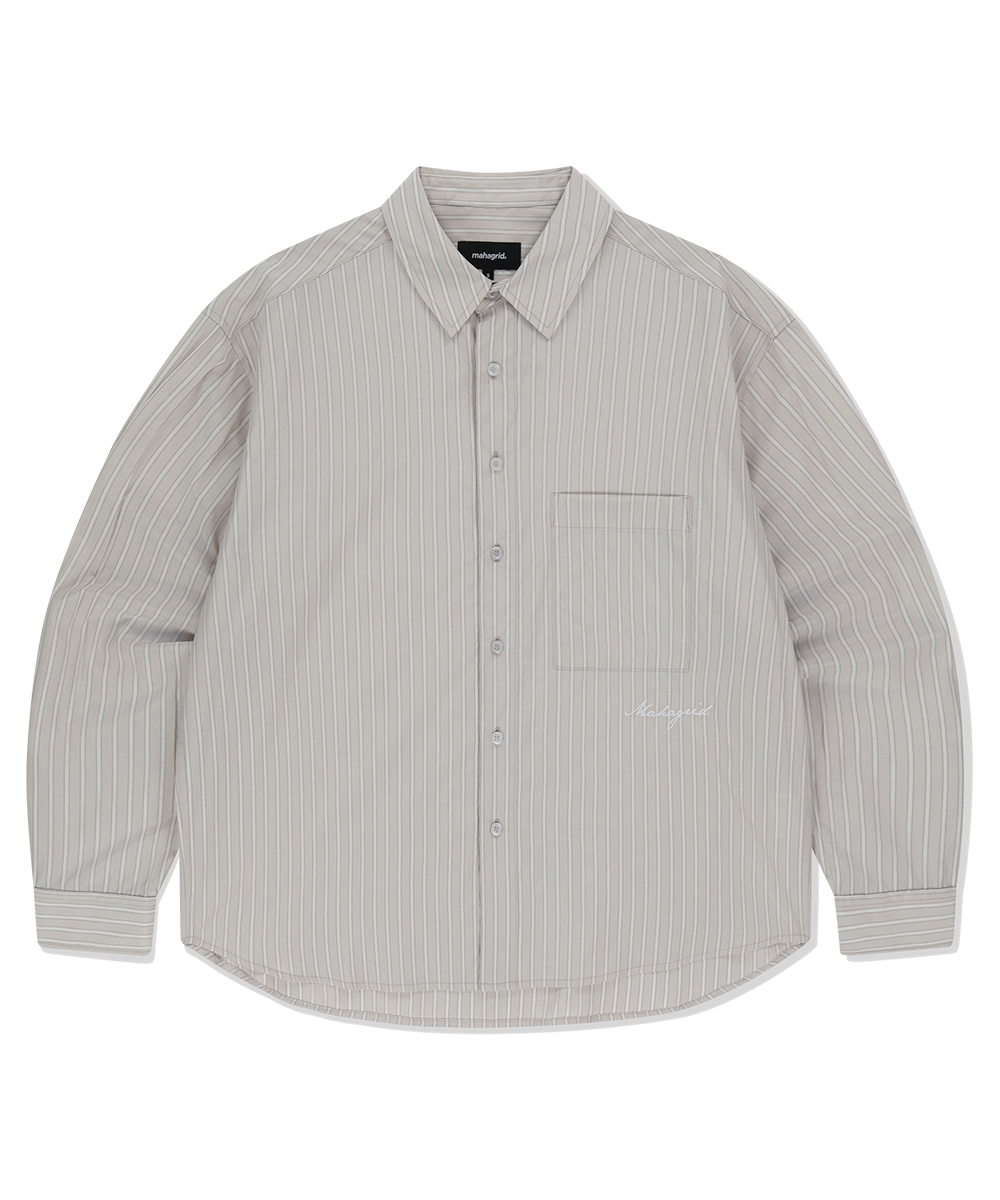 【mahagrid】25SS★ COMFORT STRIPE SHIRT COMFORT STRIPE SHIRT[SKYBLUE] - MAHAGRID