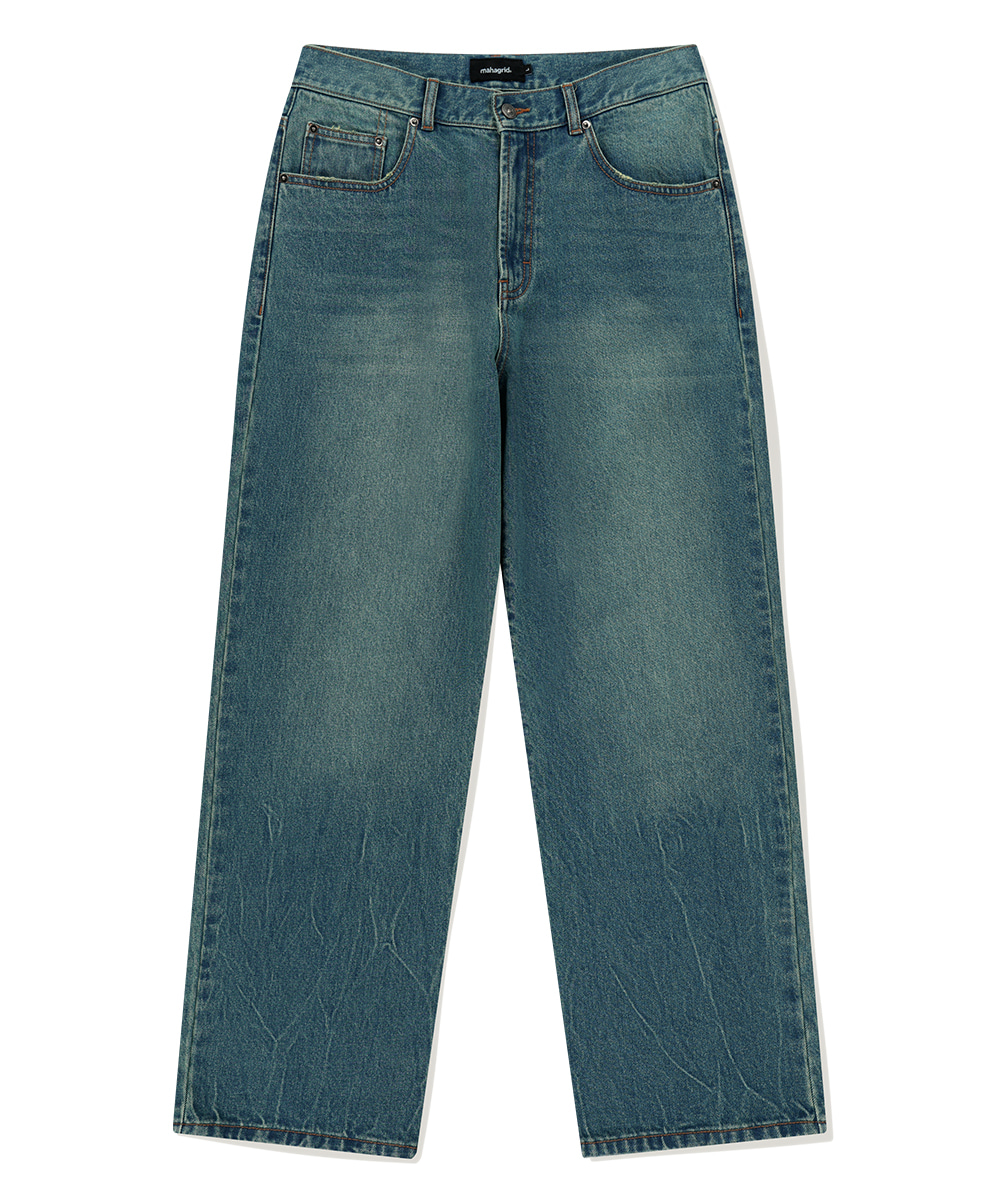 【mahagrid】22FW★ WEB DENIM PANT WEB DENIM PANT[CHARCOAL] - MAHAGRID
