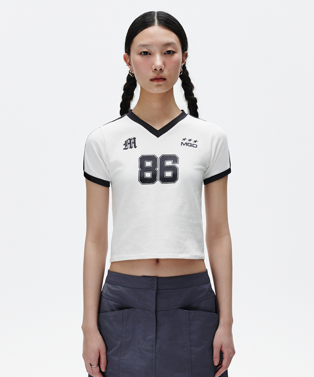 【mahagrid】25SS★ FOOTBALL RINGER TEE セール】『mahagrid/マハグリッド』 FOOTBALL RINGER TEE