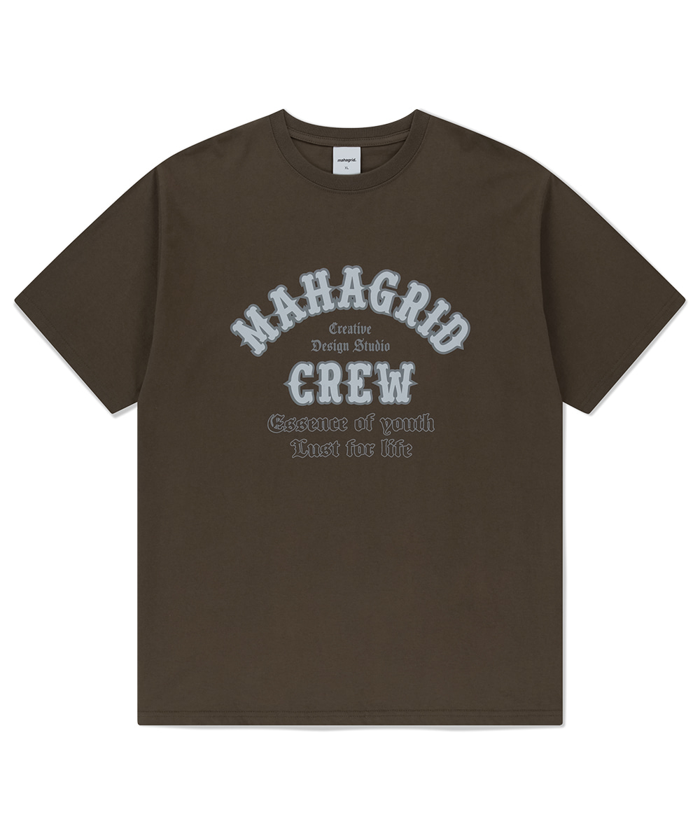 【mahagrid】25SS★ MAHAGRID CREW TEE MAHAGRID CREW TEE[BROWN] - MAHAGRID