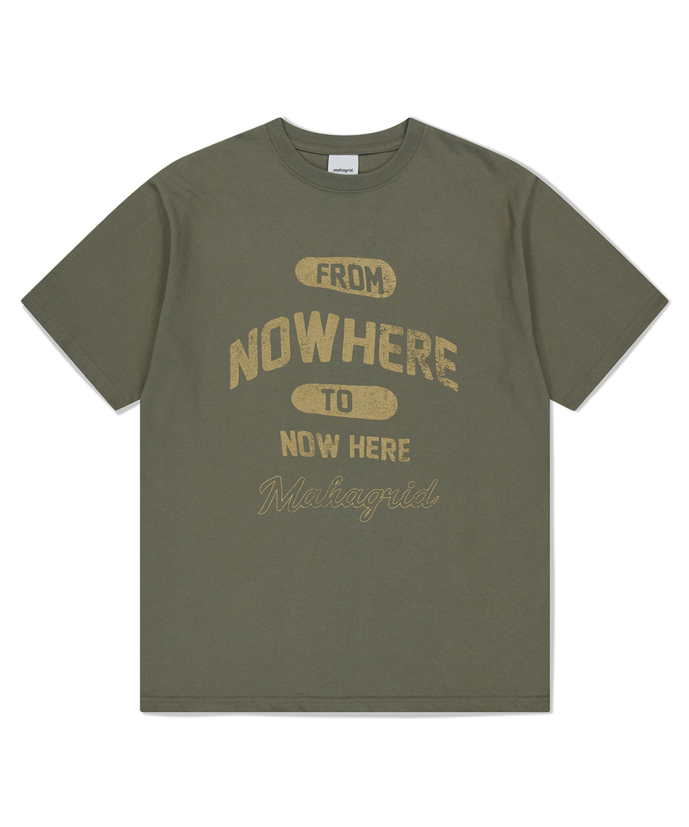 【mahagrid】25SS★ NOWHERE TEE NOWHERE TEE[BROWN] - MAHAGRID