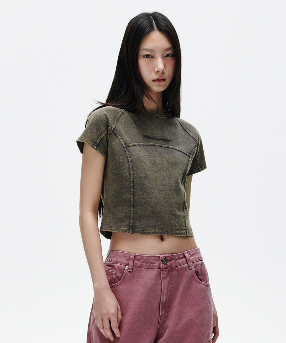 【mahagrid】25SS★ CURVED STITCH TEE CURVED STITCH TEE - mahagrid | 60% - Asian Fashion Online Store