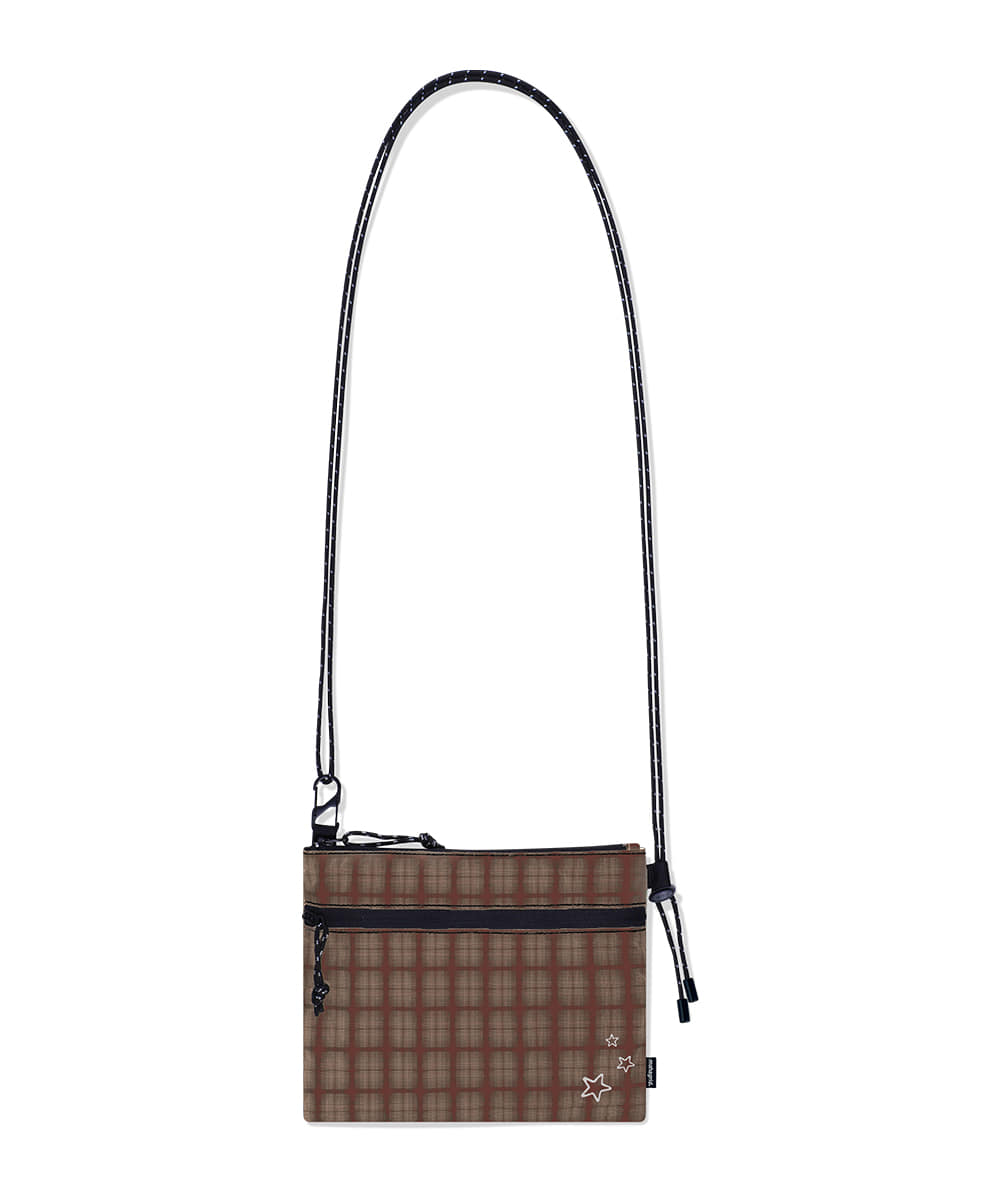 【mahagrid】25SS★ CHECK SACOCHE BAG CHECK SACOCHE BAG[RED] - MAHAGRID