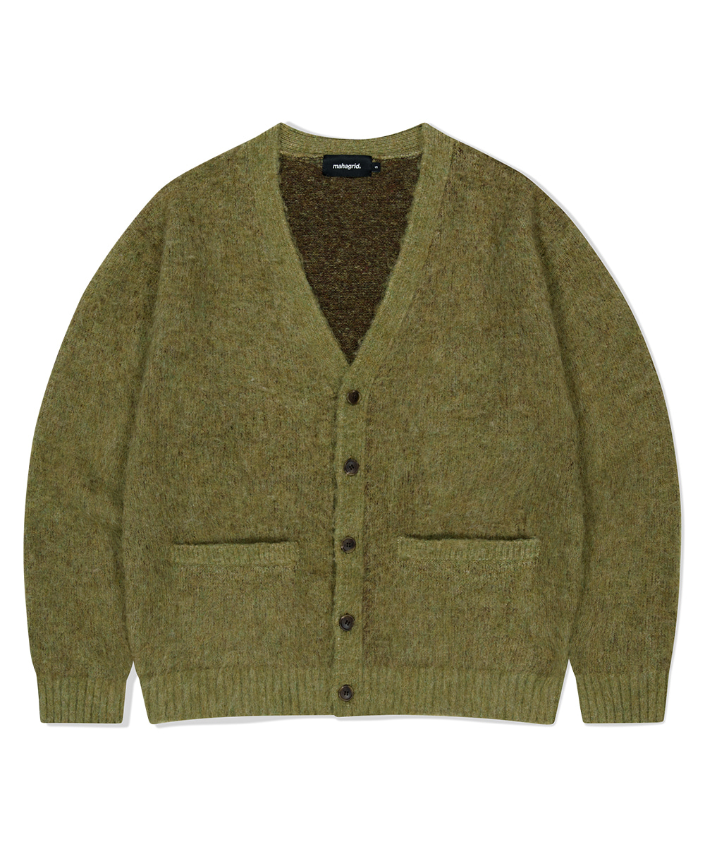 SHISHIKUI シシクイ Mix cardigan KHAKI THE SHISHIKUI Mix cardigan khaki